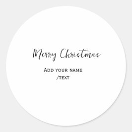 Sticker Rond Joyeux Noël ajouter texte moderne simple