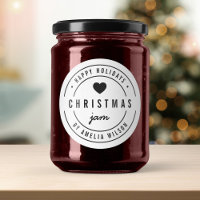 Joyeux Noël Black and White Heart Christmas Jam Jo