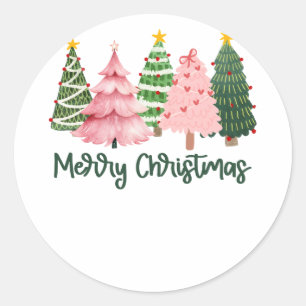 Sticker Rond Joyeux Noël cadeau de Noël