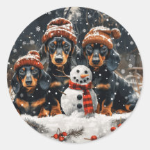 Joyeux Noël Chiens Chiens Snowman