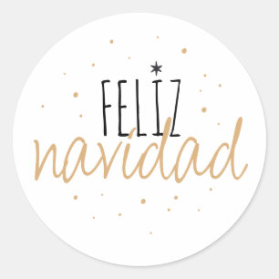 Sticker Rond Joyeux Noël Christmas