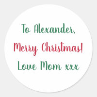 Joyeux Noël de Maman Rouge et Vert