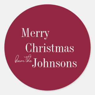 Sticker Rond Joyeux Noël en Bourgogne