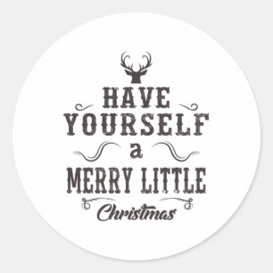 Sticker Rond Joyeux Noël Funny Matching Famille Noël Joyeux Cad