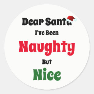 Sticker Rond Joyeux Noël méchant mais gentil