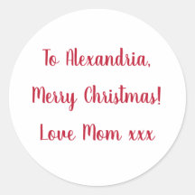 Joyeux Noël minimal de maman Rouge et Blanc