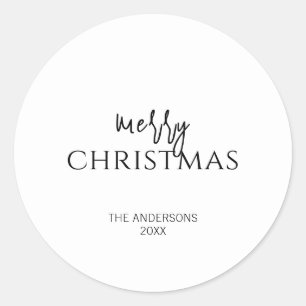 Sticker Rond Joyeux Noël minimaliste