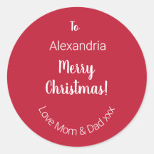 Joyeux Noël personnalisé de maman et papa