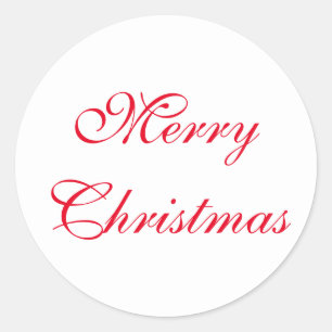Sticker Rond Joyeux Noël rouge Vacances