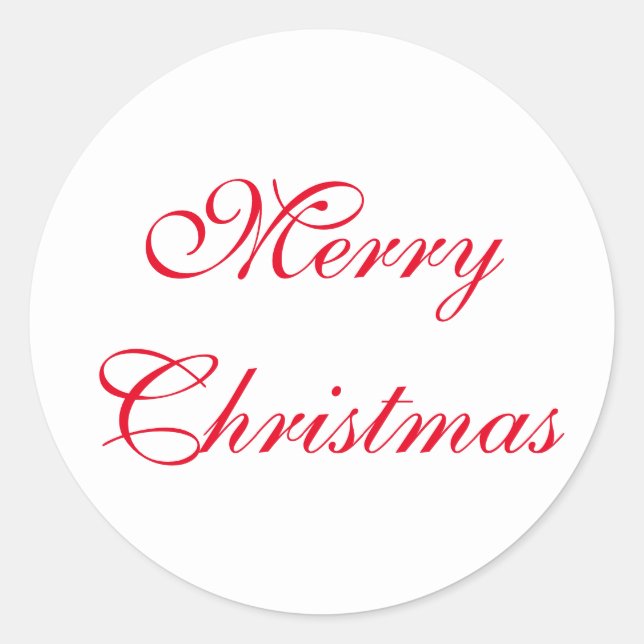 Sticker Rond Joyeux Noël rouge | Vacances (Devant)