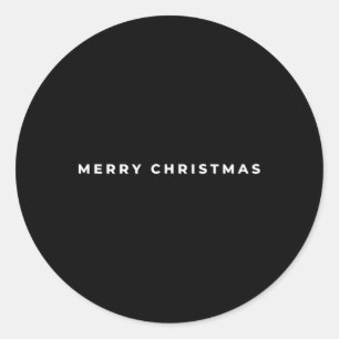 Sticker Rond Joyeux Noël Subtil Minimal Drôle Fête de Vacances