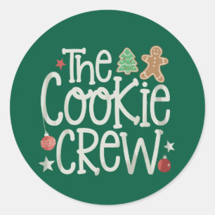 Sticker Rond Joyeux Noël The Cookie Crew Xmas Matching