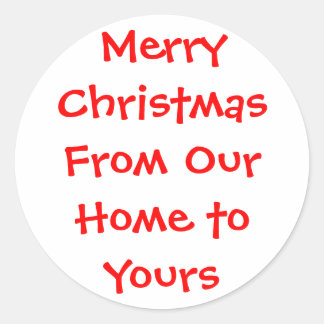 Sticker Rond Joyeux NoëlDe notre maison à votre