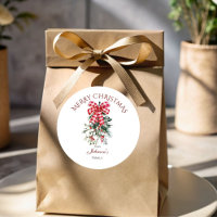 Joyeux pins arc rouge Noël rustique