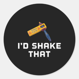 Sticker Rond Joyeux Purim Je Serrais Grogger Grogger Groggers