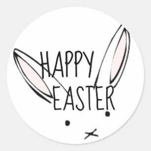 Sticker Rond Joyeux rabbin de Pâques