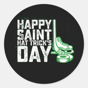 Sticker Rond Joyeux Saint Casquette Trick's Day St patrick de h