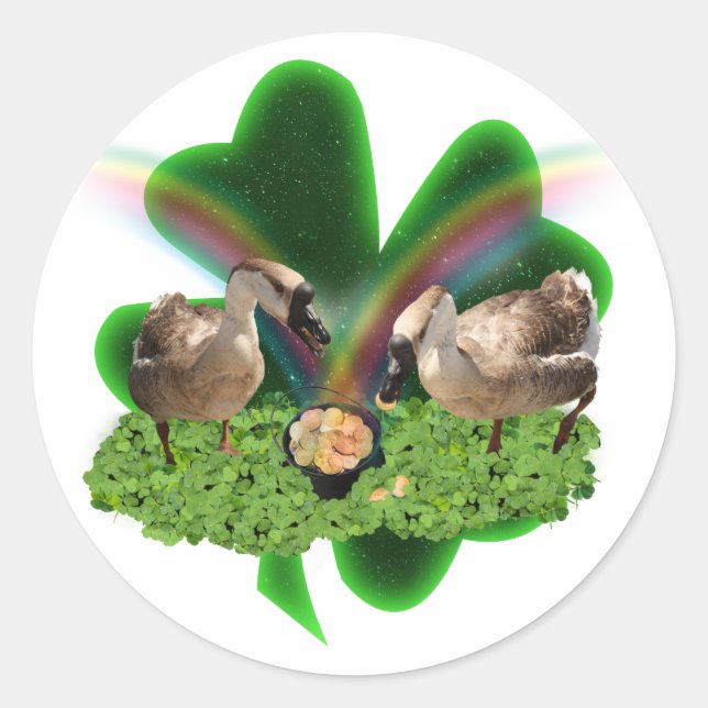 Sticker Rond Joyeux Saint-Patrick (Devant)