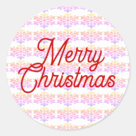 Sticker Rond Joyeux sceaux d'enveloppe de Noël