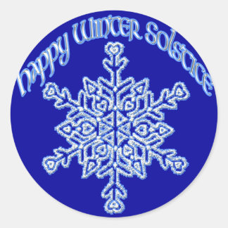 Sticker Rond Joyeux Solstice d'hiver