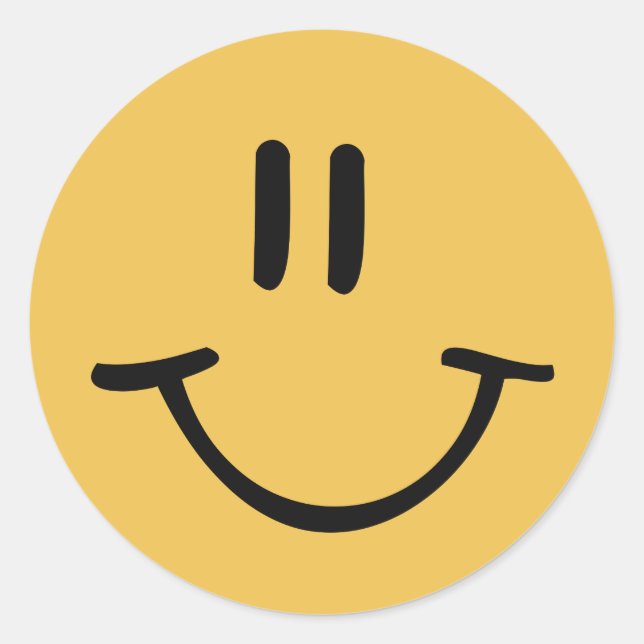Sticker Rond Joyeux visage (Devant)