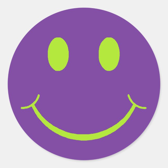 Sticker Rond Joyeux visage (Devant)