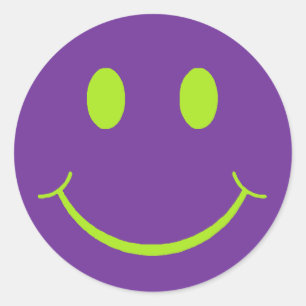 Sticker Rond Joyeux visage