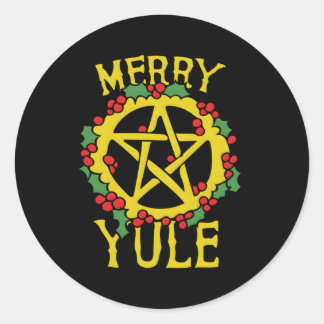 Sticker Rond Joyeux Yule Pagan Yule Bénédictions