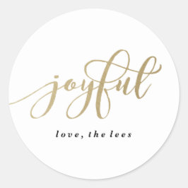 Sticker rond Joyful Holiday