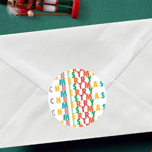 STICKER ROND JOYRY LOVE JOY   NOËL COLORÉ