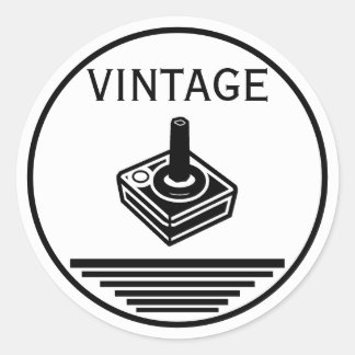 Sticker Rond Joystick RÉTRO