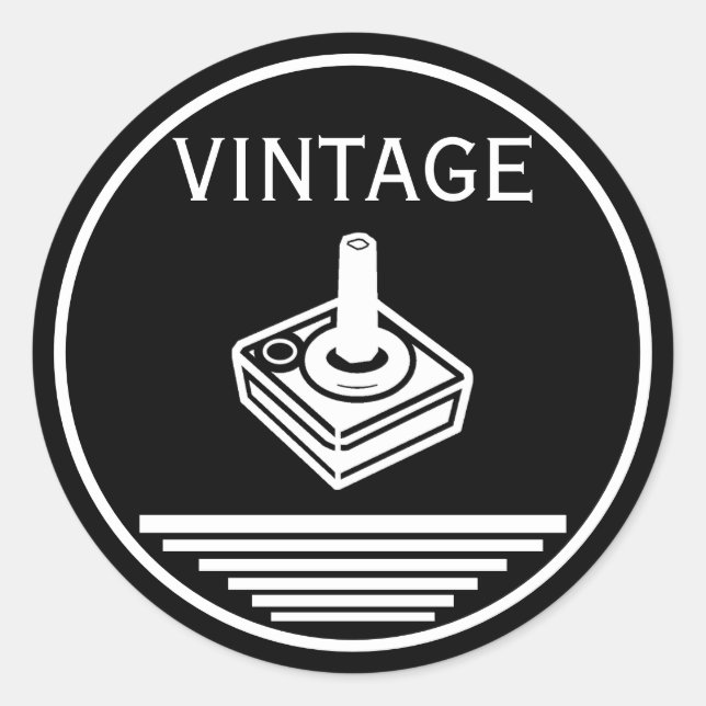 Sticker Rond Joystick RÉTRO (Devant)