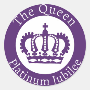 Sticker Rond Jubilé de la reine Elizabeth Platinum - La reine