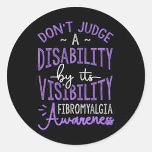 Sticker Rond Juge A Sensibilisation À La Fibromyalgie Du Handic