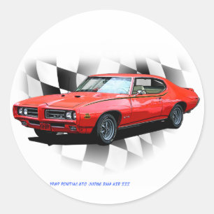 Sticker Rond Juge Pontiac GTO 1969