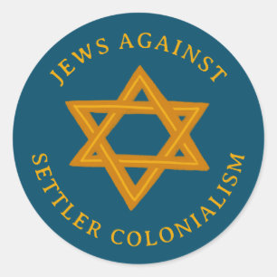 Sticker Rond JUIFS CONTRE L'ÉTOILE DU COLONIALISME Politique