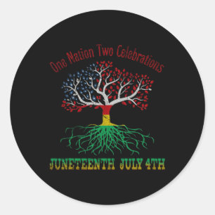 Sticker Rond Juillet 4 Junetdix America Freedom Usa Independen