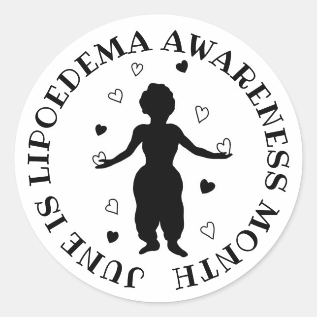 Sticker Rond Juin est le Mois de sensibilisation à la Lipedema  (Devant)