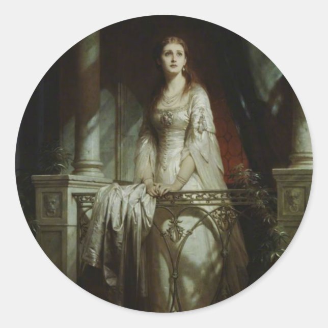 Sticker Rond Juliette de William Shakespeare (Devant)