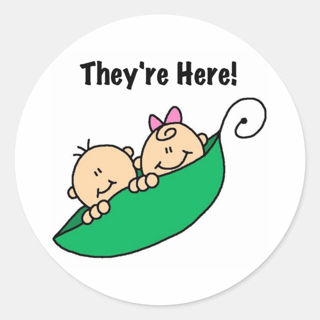 Sticker Rond Jumeaux ils sont là (Devant)