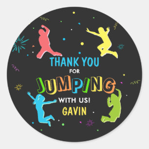 Sticker Rond Jump and Play Birthday Party