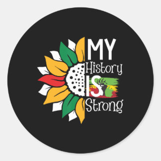 Sticker Rond JunetDix Freedom Melanin Black Women Mon histoire
