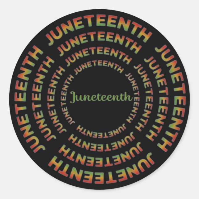 Sticker Rond Juneteenth (Devant)