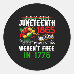 Sticker Rond Juneteenth 1865 vies noires liberté africain
