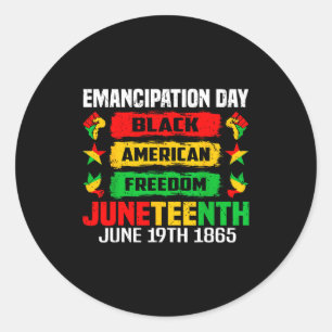Sticker Rond Juneteenth jour d'émancipation noir 19 juin 1865