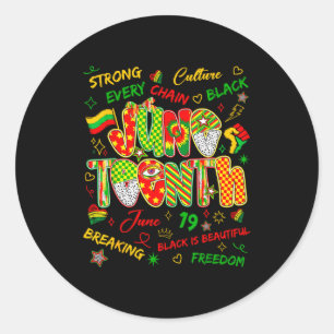 Sticker Rond Juneteenth liberté noire africaine 19 juin 1865