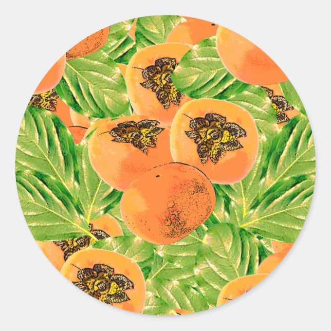 Sticker Rond jungle de perssimon (Devant)