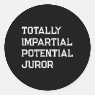 Sticker Rond Juriste Potentiel Totalement Impile