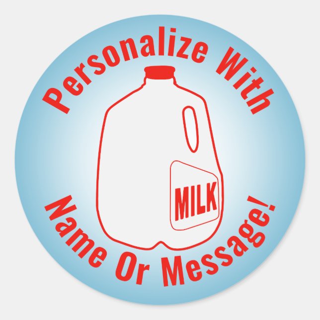 Sticker Rond Jus de lait (Devant)