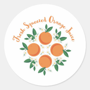 Sticker Rond Jus d'orange